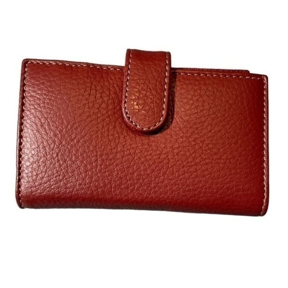 Genuine Leather Wallet Rust Burgundy with credit card slots Excellent cond.​​​ - Picture 2 of 7